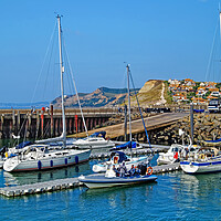Buy canvas prints of West Bay Harbour & Jurassic Coast by Darren Galpin
