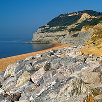 Buy canvas prints of Seatown Beach and Golden Cap by Darren Galpin
