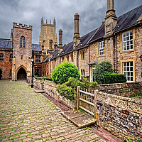 Buy canvas prints of Vicars Close and Wells Cathedral by Darren Galpin