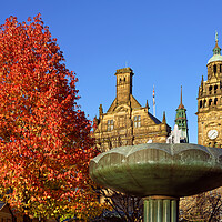 Buy canvas prints of Sheffield Town Hall in Autumn by Darren Galpin