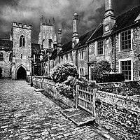 Buy canvas prints of Vicars Close and Wells Cathedral by Darren Galpin