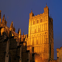 Buy canvas prints of Exeter Cathedral at Night  by Darren Galpin