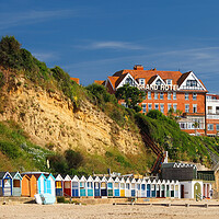 Buy canvas prints of Grand Hotel and Beach Huts by Darren Galpin