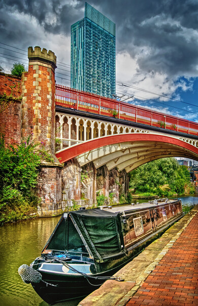 Rochdale Canal and Beetham Tower Picture Board by Darren Galpin