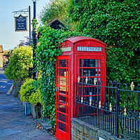 Buy canvas prints of Haworth Red Phone Box by Darren Galpin
