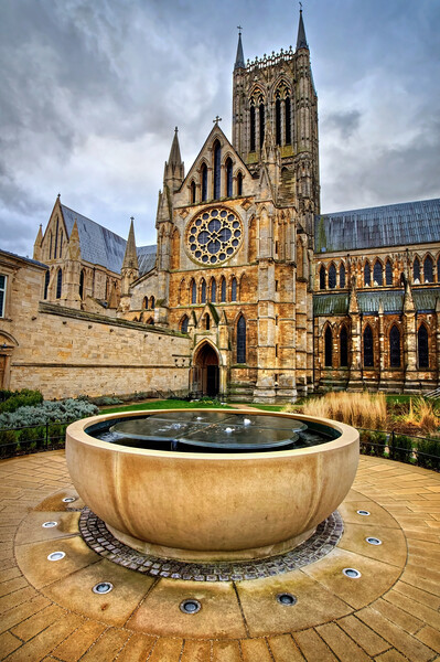 Lincoln Cathedral and Wishing Well Picture Board by Darren Galpin