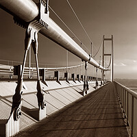 Buy canvas prints of Humber Bridge in Sepia by Darren Galpin