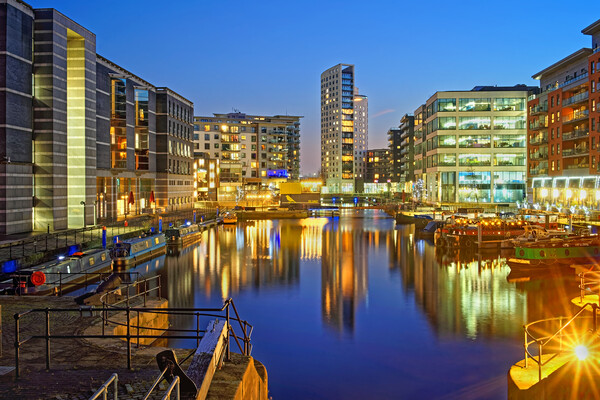 Leeds Dock at Dusk  Picture Board by Darren Galpin