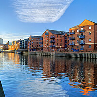 Buy canvas prints of River Aire, Leeds by Darren Galpin