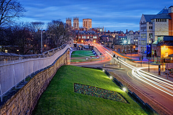 York City Wall & Minster at Night Picture Board by Darren Galpin