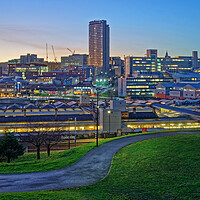Buy canvas prints of Sheffield, South Yorkshire at Dusk by Darren Galpin