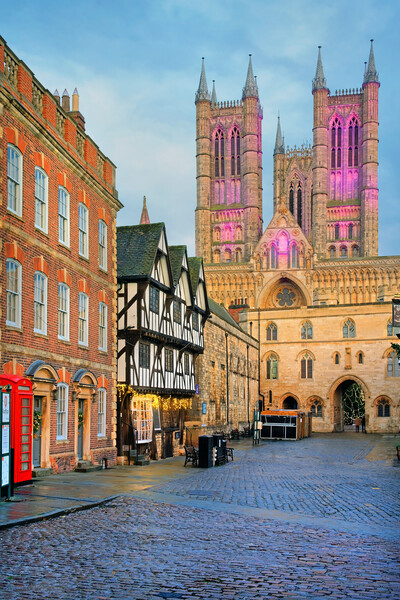 Lincoln Cathedral and Castle Square Picture Board by Darren Galpin