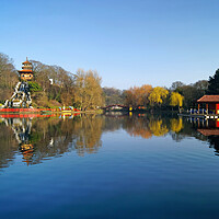 Buy canvas prints of Peasholm Park Reflections  by Darren Galpin