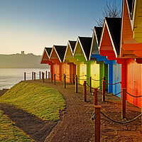 Buy canvas prints of Scarborough Beach Huts,  North Yorkshire  by Darren Galpin