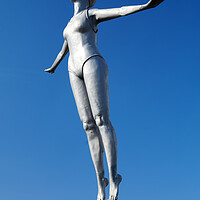 Buy canvas prints of Diving Belle Statue, Scarborough by Darren Galpin