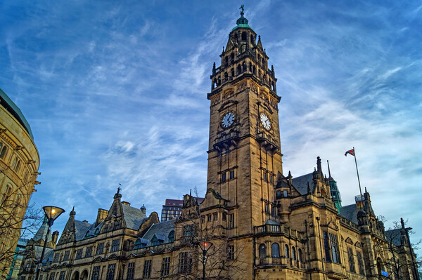  Sheffield Town Hall,  South Yorkshire  Picture Board by Darren Galpin
