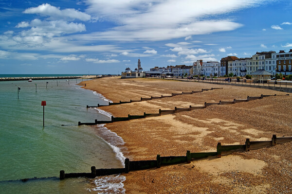 Herne Bay Seafront and Beach Picture Board by Darren Galpin