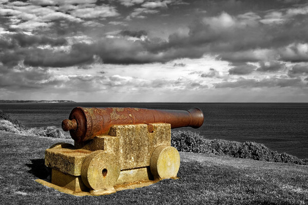 Old Cannon at Tankerton Slopes, Kent Picture Board by Darren Galpin