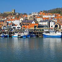 Buy canvas prints of Scarborough Harbour and Old Town by Darren Galpin