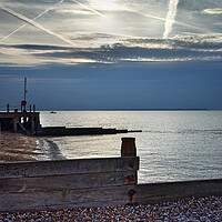 Buy canvas prints of Whitstable Beach Sunset by Darren Galpin