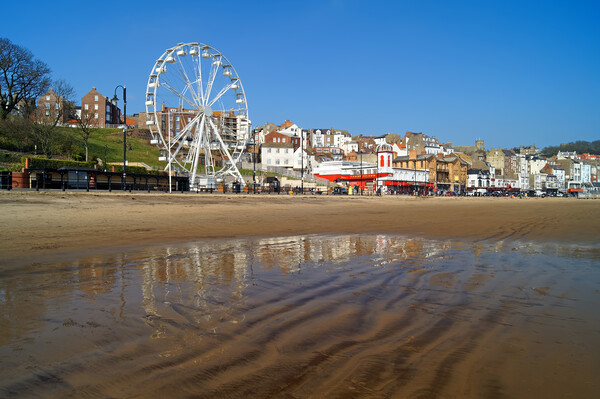 Scarborough Big Wheel and Beach Picture Board by Darren Galpin