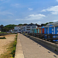 Buy canvas prints of Whitstable Beach Hut Panorama by Darren Galpin