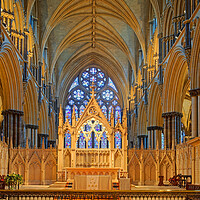 Buy canvas prints of Lincoln Cathedral Altar by Darren Galpin