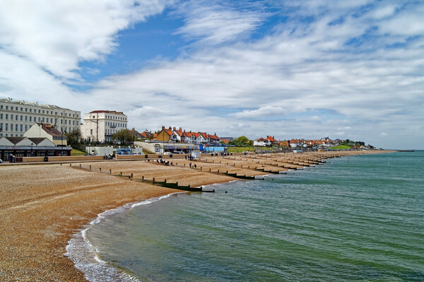 Herne Bay Beach and Seafront Picture Board by Darren Galpin