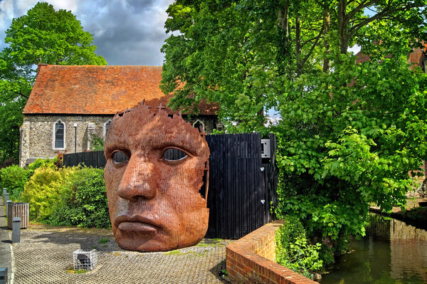 Bulkhead Statue, Canterbury Picture Board by Darren Galpin