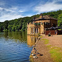Buy canvas prints of Newmillerdam Boat House   by Darren Galpin