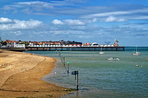 Herne Bay Pier and Beach Picture Board by Darren Galpin