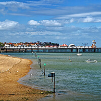 Buy canvas prints of Herne Bay Pier and Beach by Darren Galpin