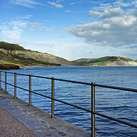 Buy canvas prints of Coast Path and Jurassic Coast, Lyme Regis  by Darren Galpin
