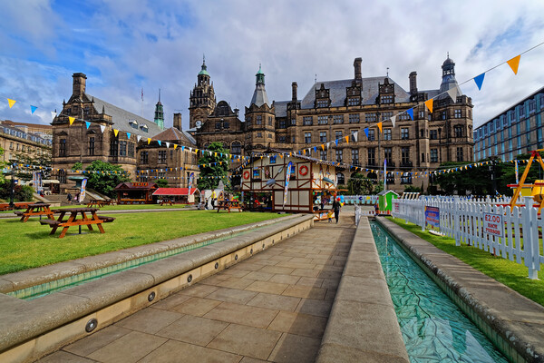 Town Hall and Peace Gardens, Sheffield Picture Board by Darren Galpin