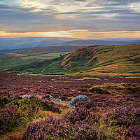 Buy canvas prints of Higger Tor Sunset  by Darren Galpin