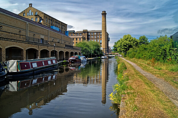 Huddersfield Broad Canal and Turnbridge Mill Picture Board by Darren Galpin