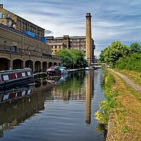 Buy canvas prints of Huddersfield Broad Canal and Turnbridge Mill by Darren Galpin