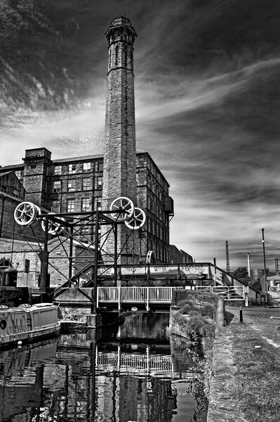 Turnbridge Mill and Lift Bridge, Huddersfield Picture Board by Darren Galpin
