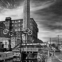 Buy canvas prints of Turnbridge Mill and Lift Bridge, Huddersfield by Darren Galpin