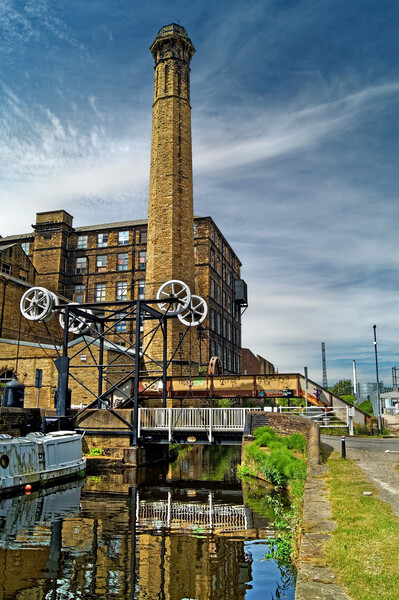 Turnbridge Mill and Lift Bridge, Huddersfield Picture Board by Darren Galpin