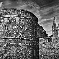 Buy canvas prints of Canterbury Cathedral and City Wall by Darren Galpin