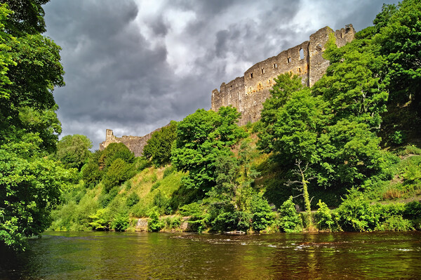Richmond Castle and River Swale Picture Board by Darren Galpin