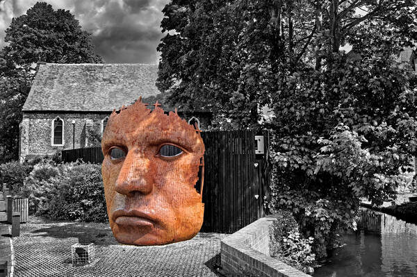 Bulkhead Statue, Canterbury Picture Board by Darren Galpin