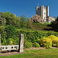 Buy canvas prints of Conisbrough Castle and Stocks by Darren Galpin