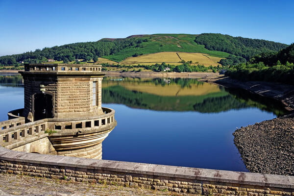 Ladybower Tower and  Reservoir Reflections Picture Board by Darren Galpin