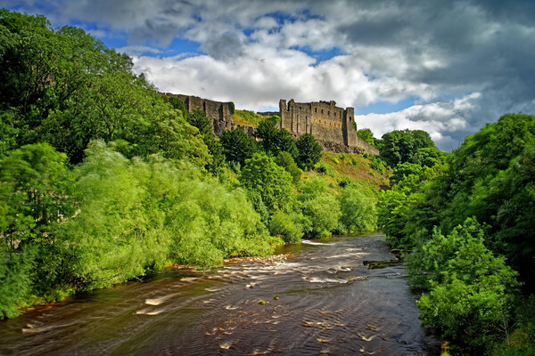 Richmond Castle and River Swale Picture Board by Darren Galpin