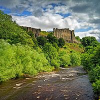 Buy canvas prints of Richmond Castle and River Swale by Darren Galpin