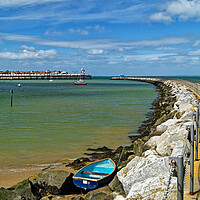 Buy canvas prints of Neptunes Arm and Herne Bay Pier  by Darren Galpin