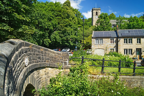 Slaithwaite Church and Canal Picture Board by Darren Galpin