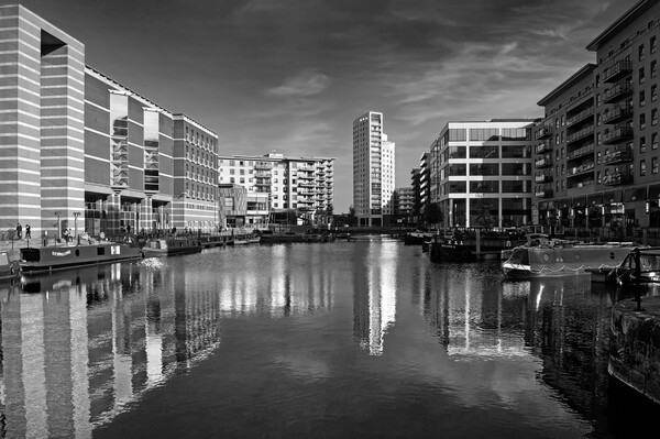 Leeds Dock Reflections Picture Board by Darren Galpin
